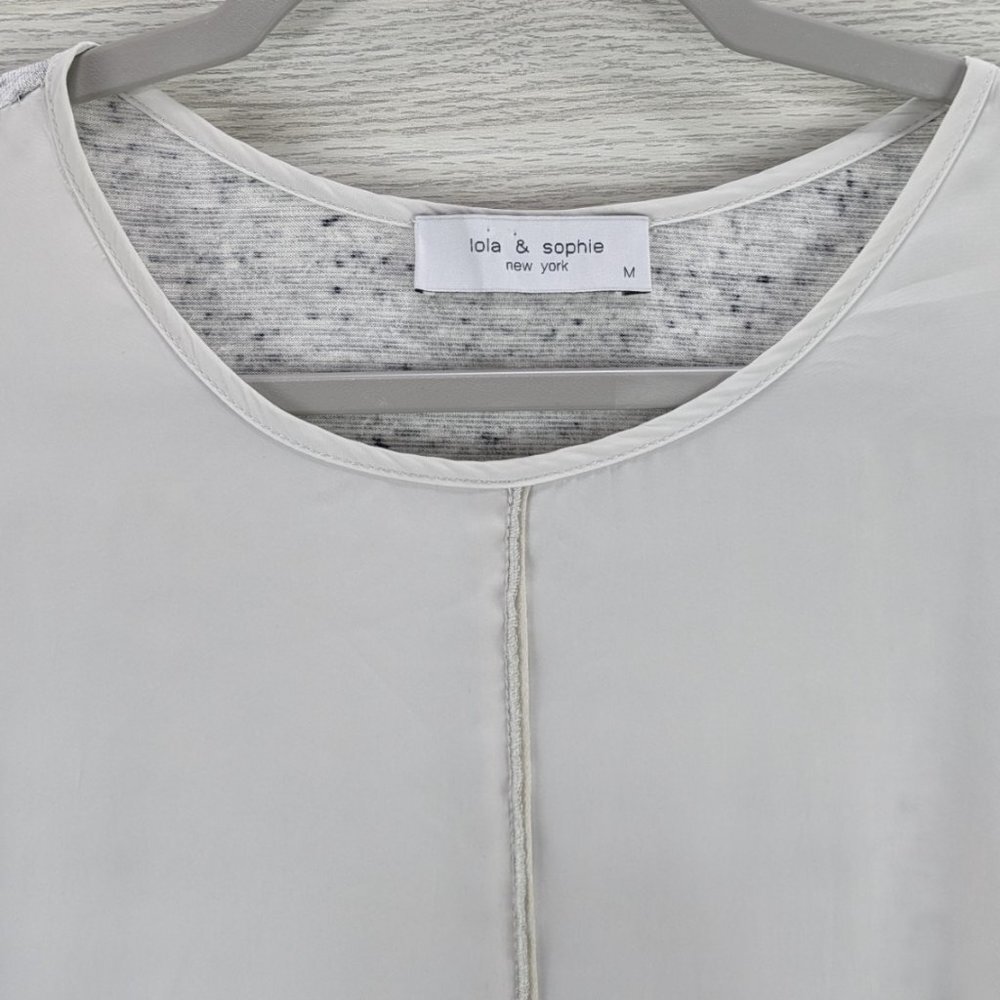 lola & sophie new york Basic Sheer Long sleeve Top - Picture 3 of 7